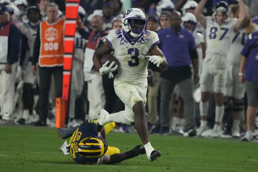 TCU running back Emari Demercado (3) during the first half of the Fiesta Bowl.