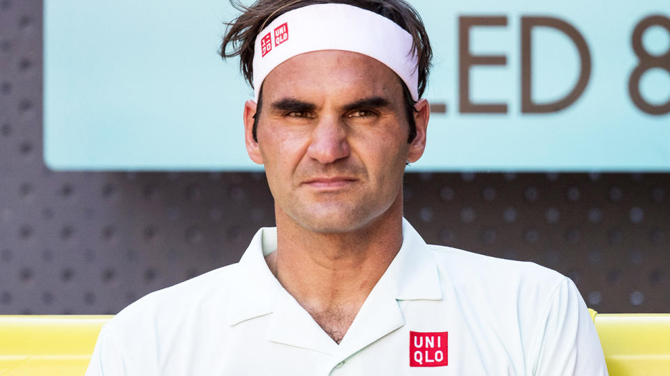 Roger Federer, pictured here during a match at the Madrid Open in 2019.