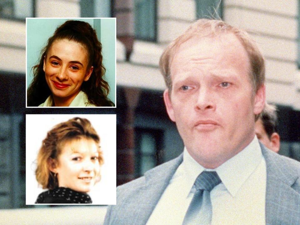 David Smith killed Sarah Crump (bottom left) and Amanda Walker (top left) eight years later  (PA)