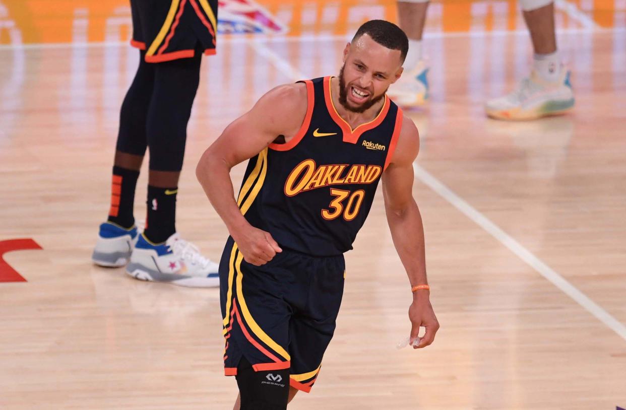 Stephen Curry will become the first NBA player to sign two $200 million contracts. (Keith Birmingham/MediaNews Group/Pasadena Star-News via Getty Images)