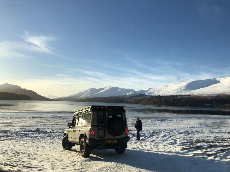 ineos grenadier off road drive in scotland