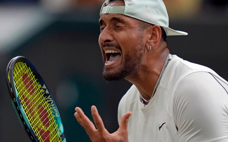 Nick Kyrgios screams - AP