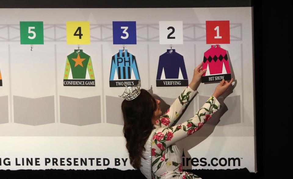 Hit Show gets the first slot during the Kentucky Derby draw on Monday.