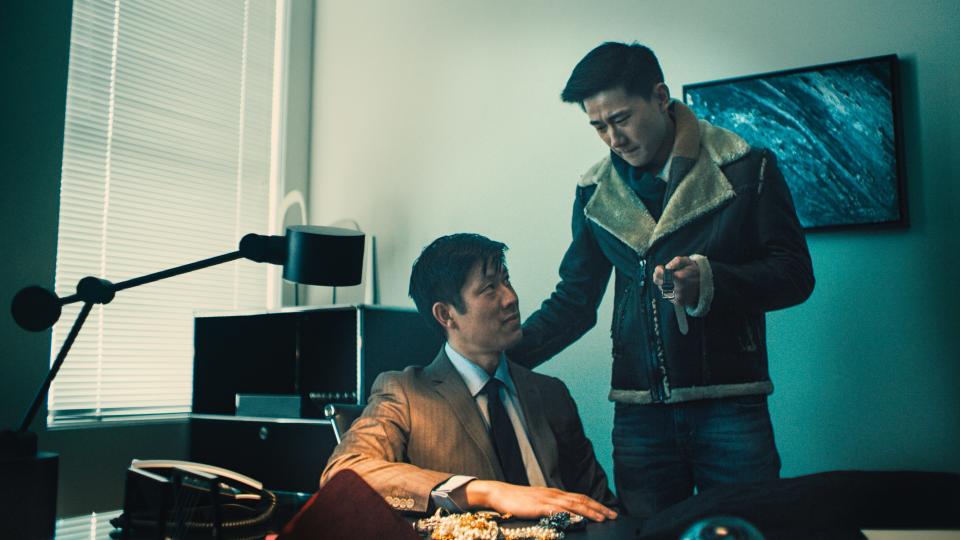 Roy Huang (left) plays a man who hires a crew of criminals for a fake kidnapping of his younger brother (Sam Song Li) as a birthday stunt in the crime thriller "Take the Night."