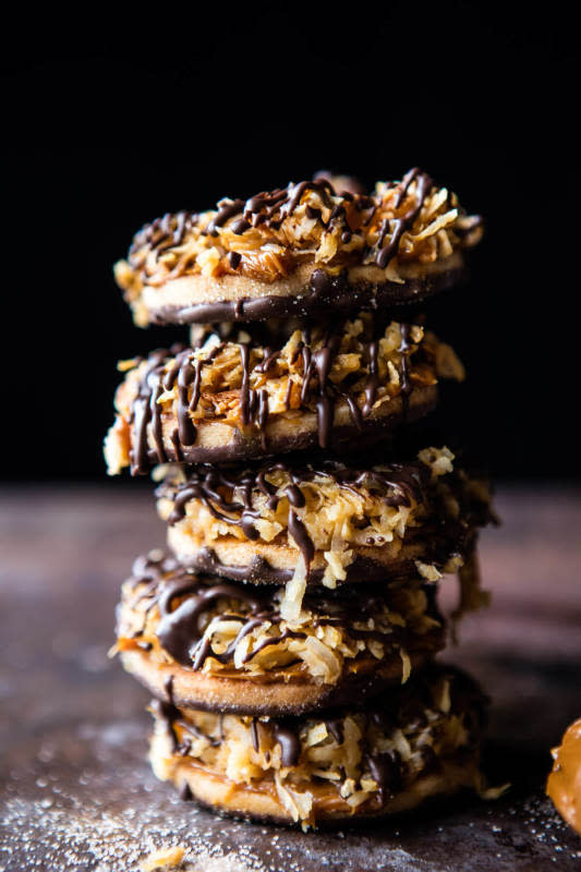 <p>Half Baked Harvest</p><p>A favorite Girl Scout cookie just got better with cinnamon sugar and dulce de leche.</p><p><strong>Get the recipe: <a href="https://www.halfbakedharvest.com/mexican-samoas-cookies/" rel="nofollow noopener" target="_blank" data-ylk="slk:Mexican Samoas Cookies;elm:context_link;itc:0;sec:content-canvas" class="link ">Mexican Samoas Cookies</a></strong></p>