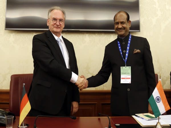 Om Birla meets Reiner Haseloff (Photo Credit: Twitter)