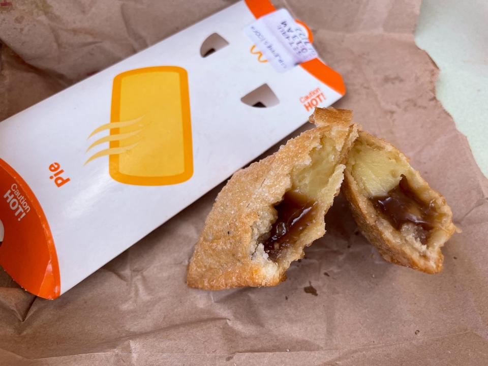 The creme bruelee pie from a McDonald's in Australia.