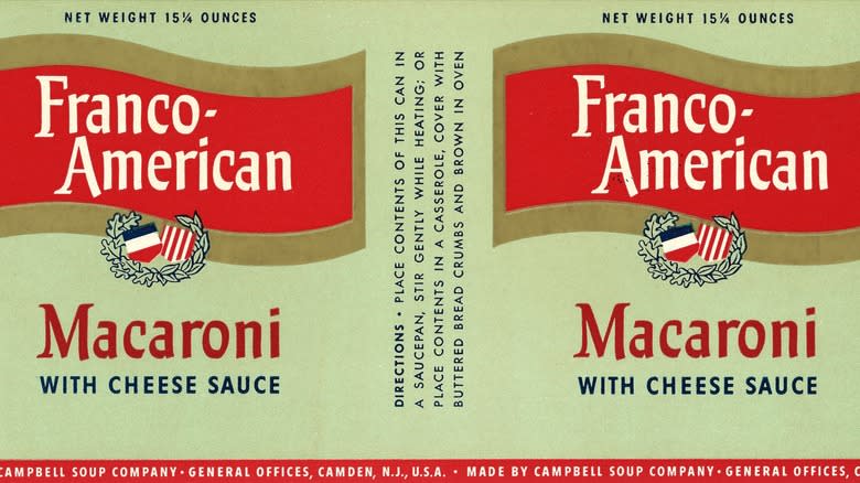  Franco-American macaroni 1949 label