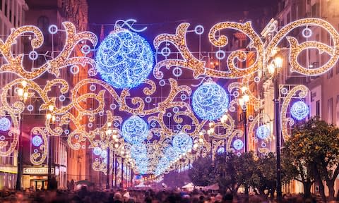 Christmas lights in Seville - Credit: istock