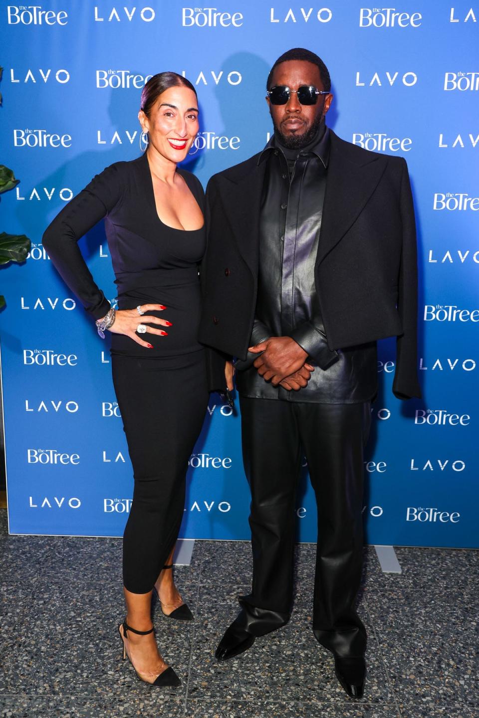 Diddy and Becky Fatemi at the party (Dave Benett)