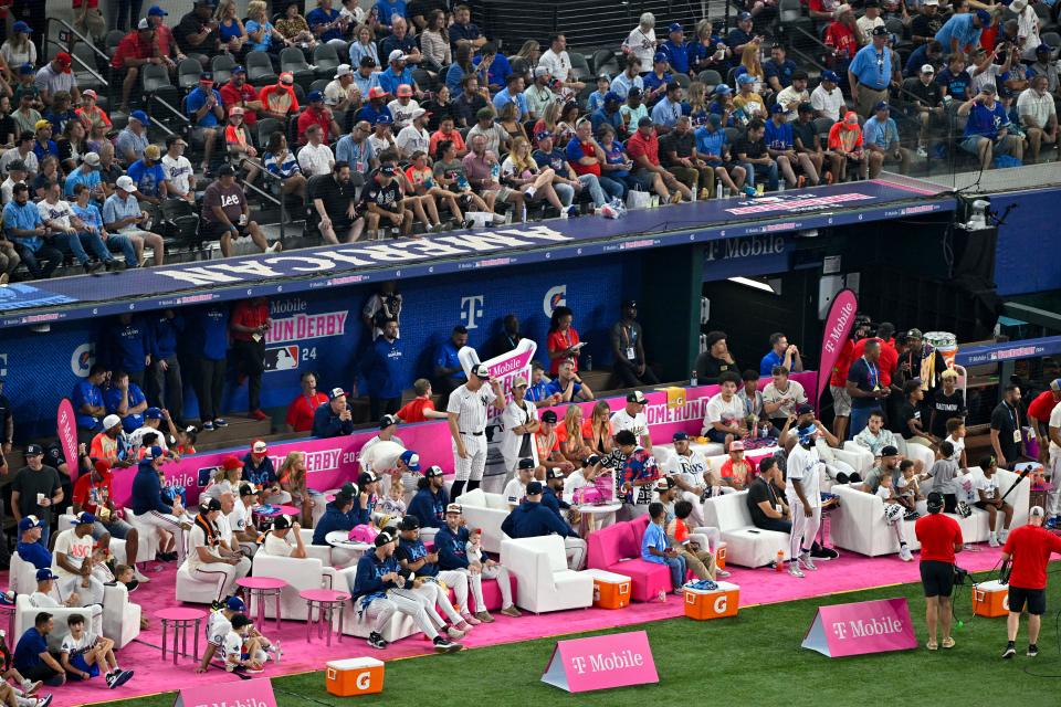 A view of the American League lounge during the MLB Game Home Run Derby, July 15, 2024, in Arlington, Texas.