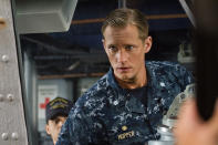 <a href="http://movies.yahoo.com/movie/contributor/1800358381" data-ylk="slk:Alexander Skarsgard;elm:context_link;itc:0;sec:content-canvas" class="link ">Alexander Skarsgard</a> in Universal Pictures' <a href="http://movies.yahoo.com/movie/1810116793/info" data-ylk="slk:Battleship;elm:context_link;itc:0;sec:content-canvas" class="link ">Battleship</a> - 2012