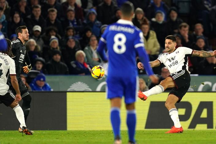 Fulham’s Aleksandar Mitrovic scored the winner against Leicester (Mike Egerton/PA) (PA Wire)