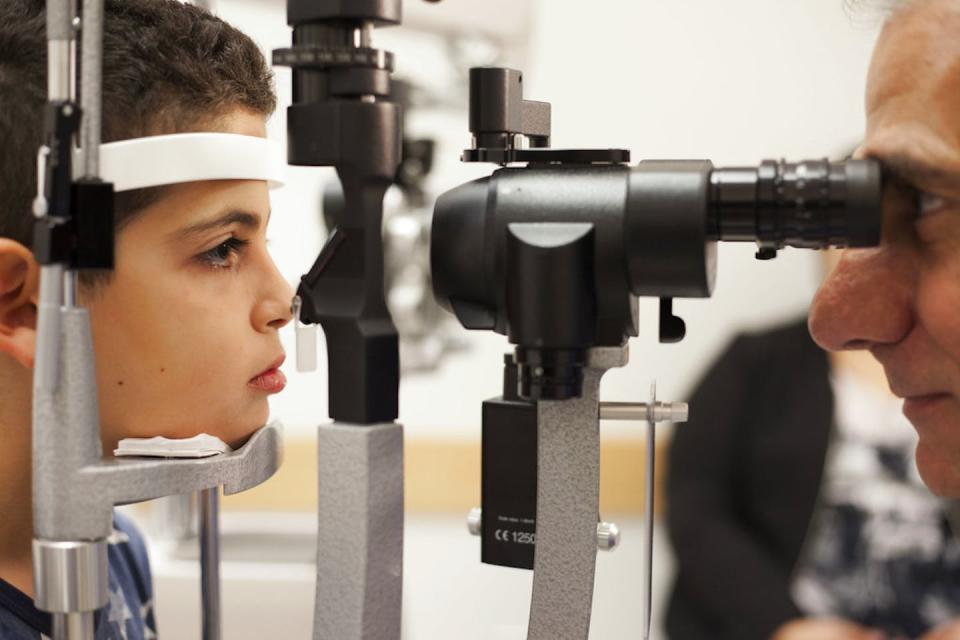 The FDA approved a gene therapy for a form of congenital vision loss in 2017. The child in this photo, then 8, first received gene therapy at age 4. <a href="https://newsroom.ap.org/detail/BlindnessTreatmentPrice/c567cc3a2b244cac8afc2b5ae2c62ca3" rel="nofollow noopener" target="_blank" data-ylk="slk:Bill West/AP Photo;elm:context_link;itc:0;sec:content-canvas" class="link ">Bill West/AP Photo</a>
