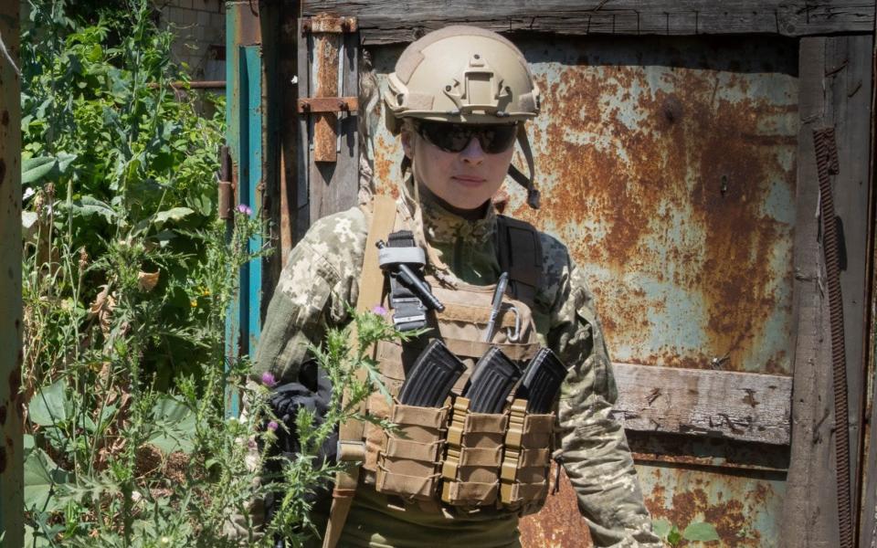 A Ukrainian platoon commander in the Donetsk region - AP Photo/Efrem Lukatsky