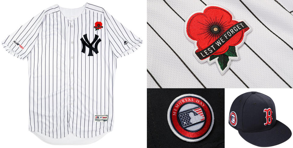 MLB's new uniforms for Memorial Day in 2019. (MLB)