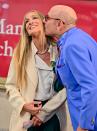 <p>Sarah Jessica Parker receives a sweet smooch from Willie Garson on the set of <em>And Just Like That</em> at the Lyceum Theater on July 24 in N.Y.C.</p>