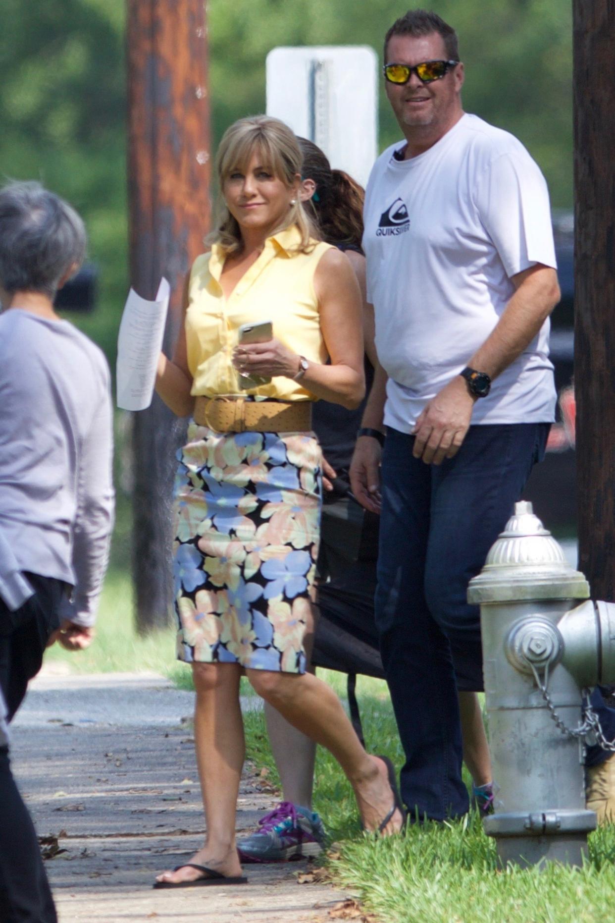 Jennifer Aniston on the set of 'Dumplin''