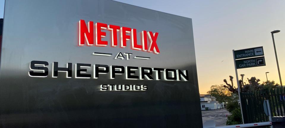 Netflix logo Shepperton - Credit: Shepperton Studios