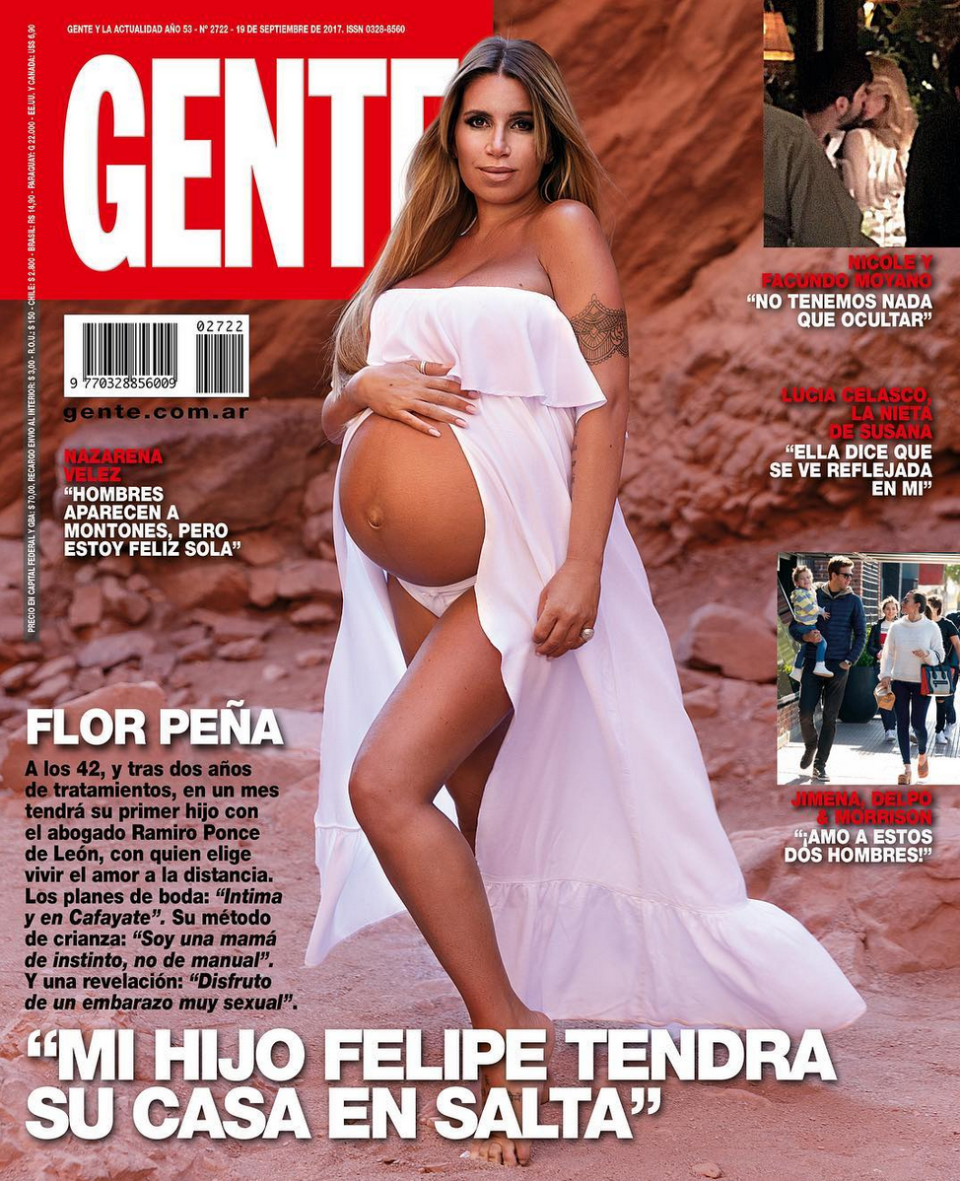 Flor Peña, embarazada de 8 meses ¿con exceso de Photoshop?