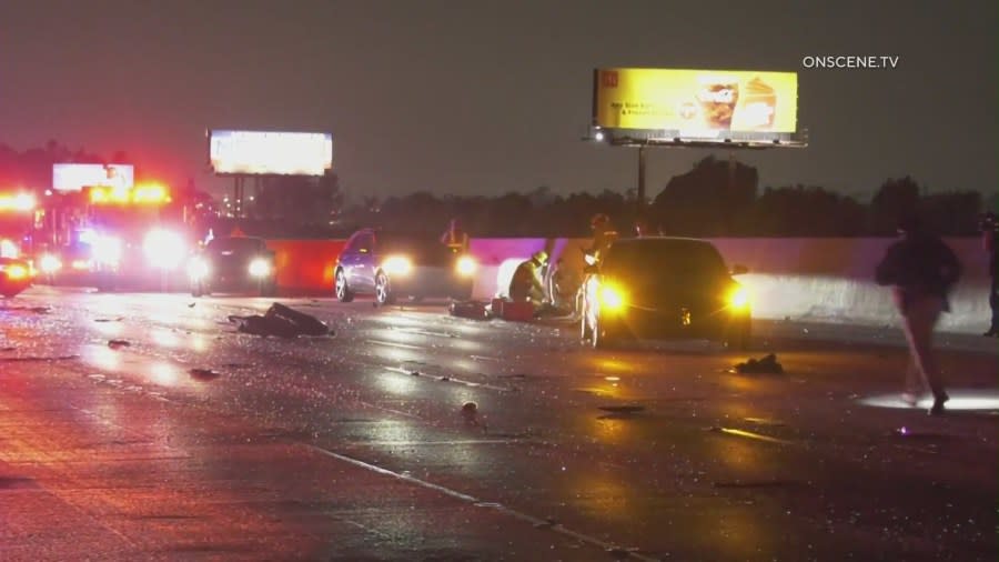 According to preliminary information, CHP officers were dispatched to the eastbound span of the 60 Freeway near the Lemon Avenue exit around 3 a.m. on Saturday, June 29, 2024. (OnSceneTV)