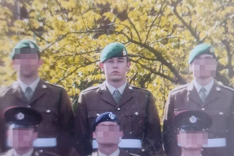 Robert during a military group shot