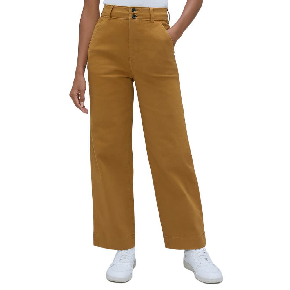 <p><a href="https://go.redirectingat.com?id=74968X1596630&url=https%3A%2F%2Fwww.everlane.com%2Fproducts%2Fwomens-twill-wide-leg-pant-tapenade&sref=https%3A%2F%2F" rel="nofollow noopener" target="_blank" data-ylk="slk:Shop Now;elm:context_link;itc:0;sec:content-canvas" class="link rapid-noclick-resp">Shop Now</a></p><p>The Organic Wide-Leg Pant</p><p>everlane.com</p><p>$98.00</p>