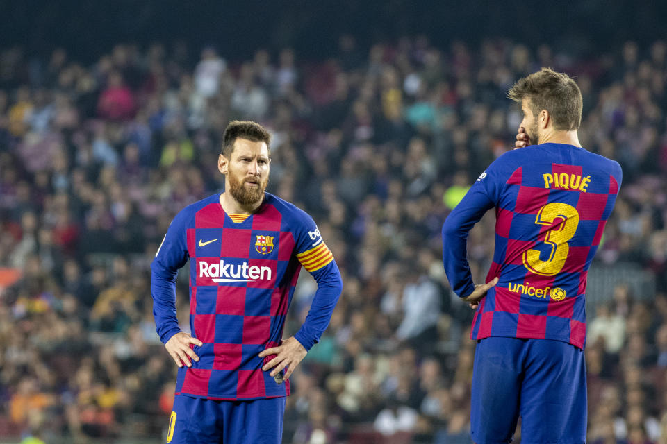 Lionel Messi, Gerard Pique and the rest of Barcelona's decorated core are aging, and a new manager isn't going to change that. (Photo by Tim Clayton/Corbis via Getty Images)