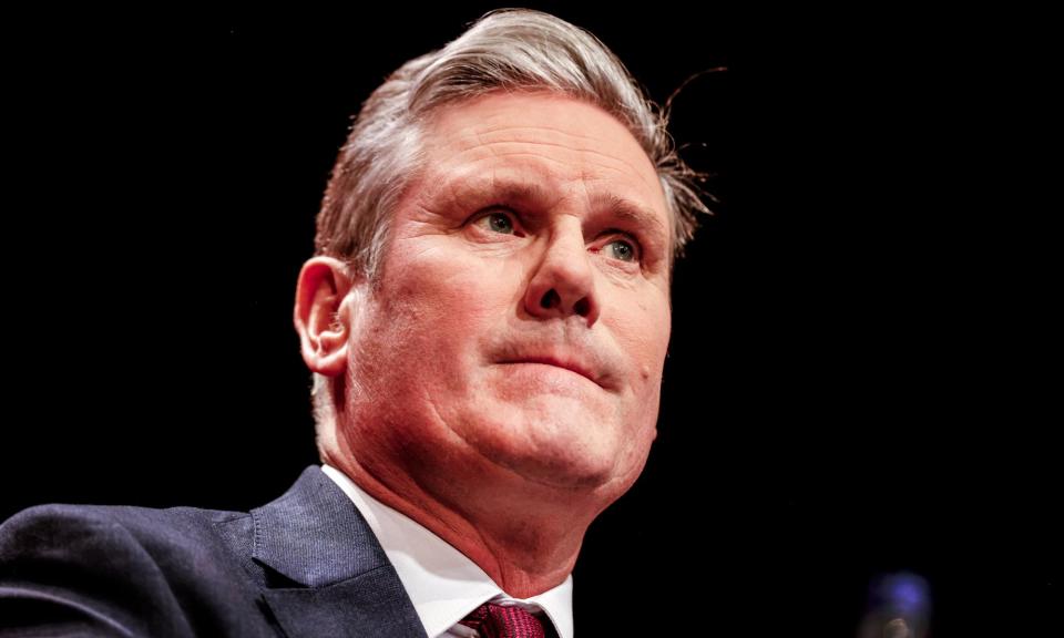 <span>Keir Starmer will pledge to divert funding from the Rwanda scheme to create a new border security command of specialist enforcement officers.</span><span>Photograph: Murdo MacLeod/The Guardian</span>