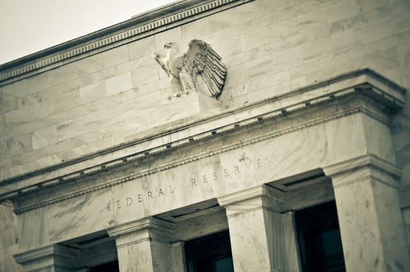 The exterior of the Federal Reserve building