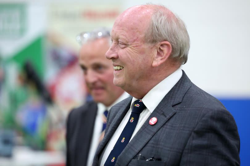 Candidate for North Antrim TUV leader Jim Allister  pictured at the count