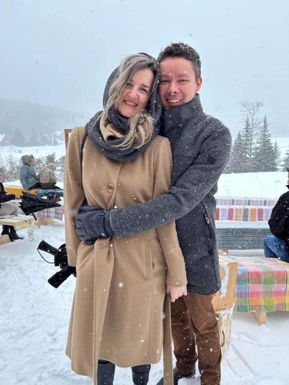 Josyane Tanguay Pelletier pictured with her boyfriend of three months, Karl Thériault. In April, Tanguay Pelletier died after her car plumetted into a river in Montmagny Que. Her family and friends wonder what more could have been done to save her. 