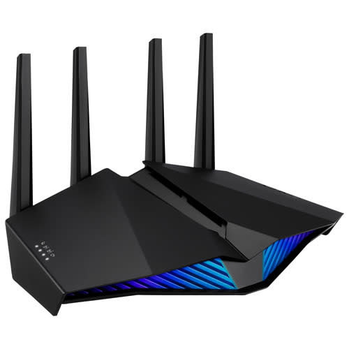 Save $70 on the ASUS 6-Stream Wireless AX5400 Dual-Band Wi-Fi 6 Router. Image via Best Buy.