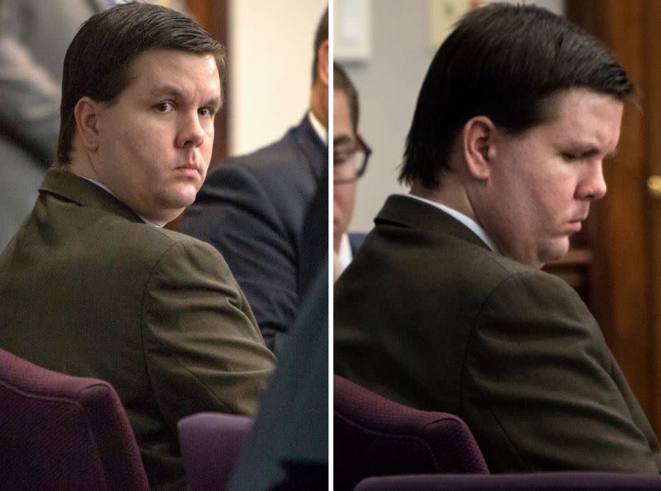 Justin Ross Harris listening to jury selection during his trial at the Glynn County Courthouse in Brunswick. Photo: AP