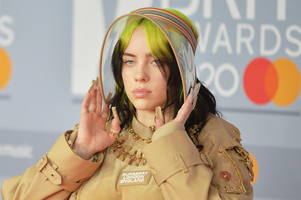 Photo of Billie Eilish at the 2020 BRIT Awards