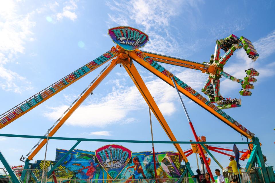 Designed for true thrill seekers, the Cyclops' pendulum swings high and the claw rotates as it swings high above the midway. It makes it's return to the fair after being absent in recent years.