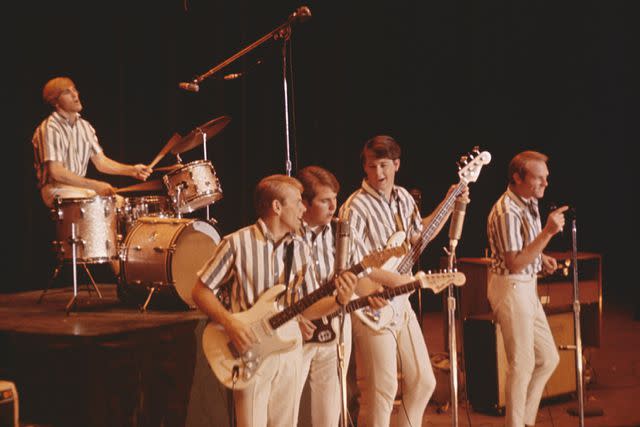 <p>Michael Ochs Archives/Getty</p> The Beach Boys, 1964