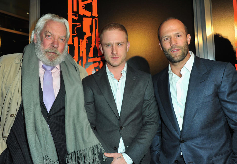 The Mechanic LA Premiere 2011 Donald Sutherland Ben Foster Jason Statham