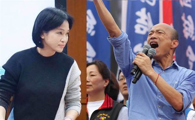 前立委柯志恩（左）表示，並不在意韓國瑜助選時提起女同學的美白小腿。（合成圖／摘自柯志恩臉書、資料照）