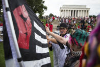 <p>=People gather for a rally before the start of the Juggalo March, at the Lincoln Memorial on the National Mall, Sept. 16, 2017 in Washington. (Photo: Al Drago/Getty Images) </p>