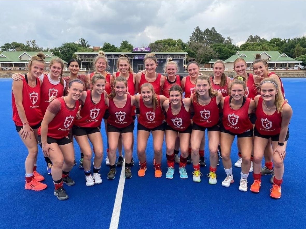 The Canadian women's junior field hockey team was in South Africa for the FIH  Women’s Junior World Cup South Africa 2021, initially slated for the city of Potchefstroom from Dec. 5 to 16. It has since been cancelled due to concerns about the omicron variant of the coronavirus.  (@fhc_wolfpups/Instagram - image credit)