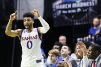 <p>Then: Frank Mason rose the ranks at Kansas with consecutive Big 12 selections. By his senior campaign, Mason became the first player in Big 12 history to average 20.5 points and 5.1 assists per game. He earned multiple honors, being named Big 12 and AP’s Player of the Year in 2017, as well as the receipient of the Oscar Robertson and Naismith awards.<br>Now: Mason entered the 2017 NBA Draft and was picked 34th by the Sacramento Kings. During the 2017-18 regular season, he averaged 7.9 points, 2.5 rebounds and 2.8 assists. </p>