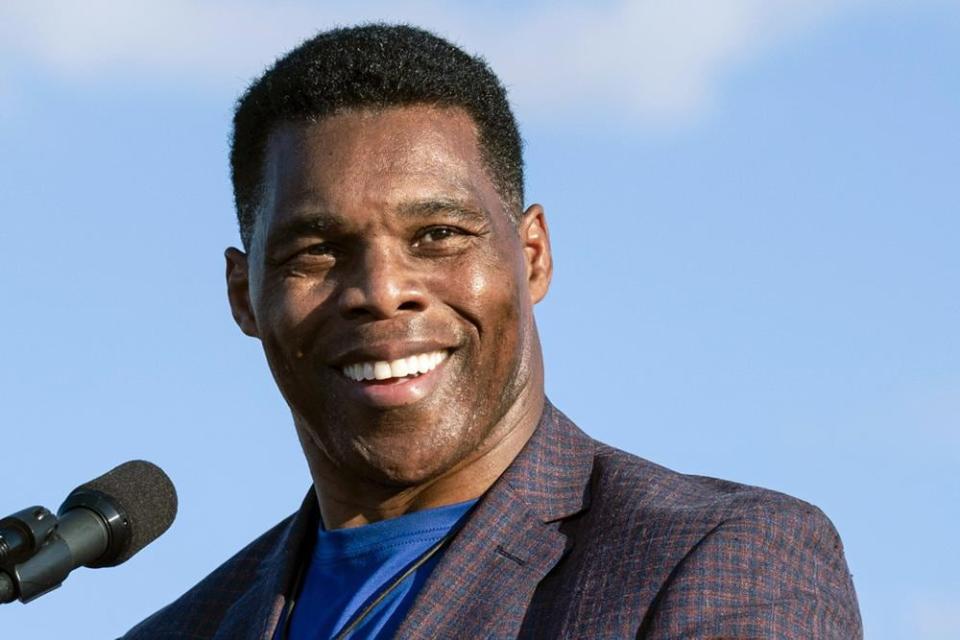 Georgia Republican Senate candidate Herschel Walker speaks during former President Donald Trump’s Save America rally in Perry, Ga., on Sept. 25, 2021. (AP Photo/Ben Gray, File)