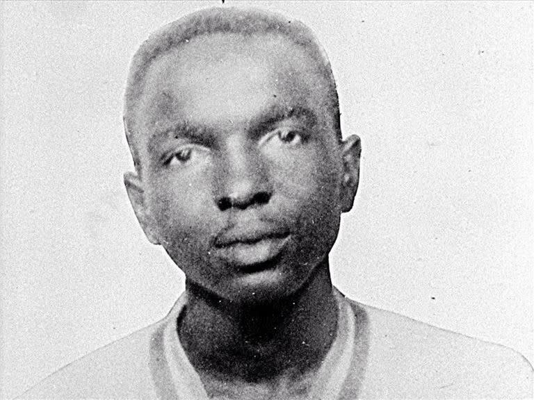 James Chaney headshot, civil rights worker killed in Mississippi in 1964, B&W photo