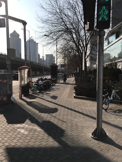 Empty streets in Beijing, China