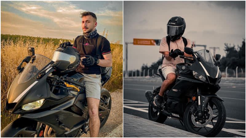 土耳其23歲網紅塔斯是位重機狂熱者，經常在Instagram上曬出騎車英姿。（圖／翻攝自IG@burakcntasan）