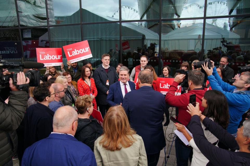 Sir Keir Starmer unveild the plans ahead of the Labour Party conference (PA)