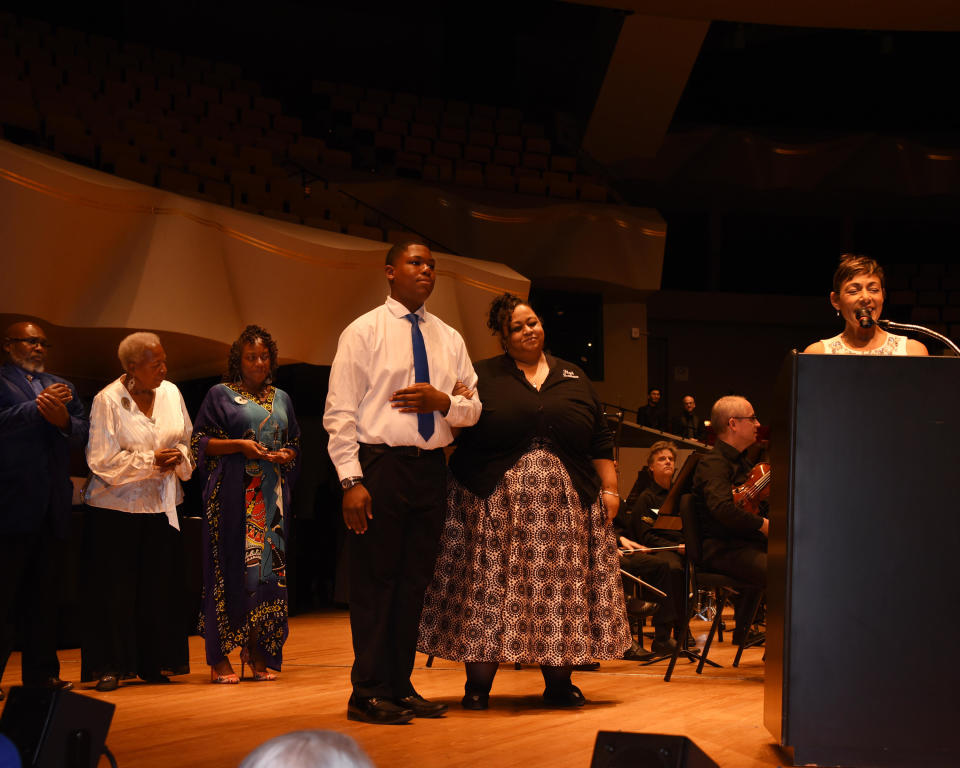 LaDawn Sullivan receives MLK Humanitarian Award. / Credit: Bernard Grant