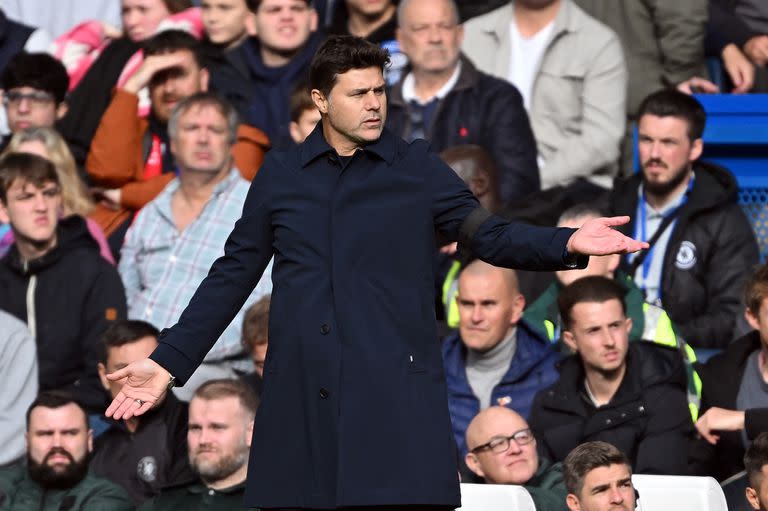 Mauricio Pochettino, durante la derrota de Chelsea ante Brentford