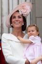 <p>At the 2016 Trooping the Colour event, Kate and Charlotte matched on the balcony in shades of pale pink.</p>